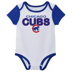 MLB Chicago Cubs Infant Boys' 3pk White Bodysuit