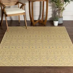 Well Woven Nors Indoor / Outdoor Flat Weave Pile Nordic Lattice Area Rug