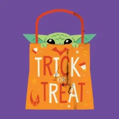 Junior's Star Wars The Mandalorian Halloween Grogu Trick or Treat Bag T-Shirt
