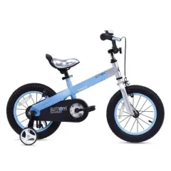 RoyalBaby Buttons Kids Bike Bicycle with Kickstand, 2 Brake Styles, Reflectors, for Boys and Girls Ages 5 to 9