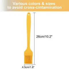 Unique Bargains Silicone Non-stick Baking Grilling Oil Marinades Basting Brush Yellow