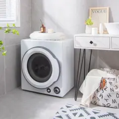 Costway 1350W Electric Compact Laundry Dryer 13.2 LBS Clothes Dryer 5 Drying Programs