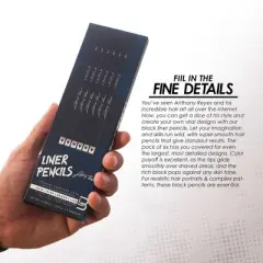 Level 3 Black Liner Pencils - Hair Tattoo and Design Pen - Beard Guide and Razor Trace Pencil