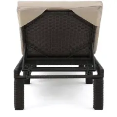 Puerta Set of 2 Wicker Chaise Lounge - Dark Brown - Christopher Knight Home