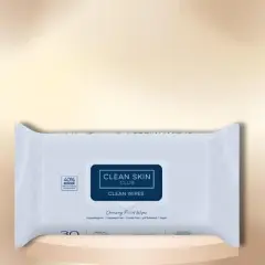 Clean Skin Club Cleansing Facial Wipes | Extra Moist Makeup Removing Towelettes | 0% Larger Than Normal Wipes - 30 Count XL 8"X10"