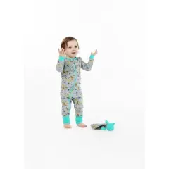 Sleep On It Infant Boys Little Dino Zip-Front Coverall Pajama