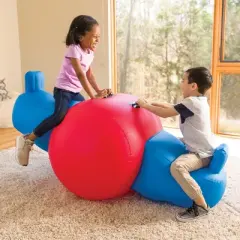 HearthSong Heavy-Duty Vinyl Giant Inflatable Seesaw Rocker for Two Kids