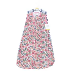 Hudson Baby Infant Girl Cotton Sleeveless Wearable Sleeping Bag, Sack, Blanket, Pink Blue Pretty Floral