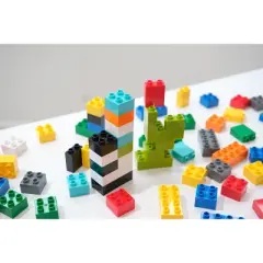 Strictly Briks Toy Large Building Blocks for Kids and Toddlers, 100% Compatible with All Major Brands,10 Multi Colors, 84 Pieces - Ages 3 and Up