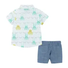 Andy & Evan  Infant  Poplin Buttondown Set.