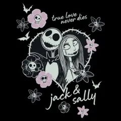 Mens The Nightmare Before Christmas Jack and Sally True Love Never Dies T Shirt