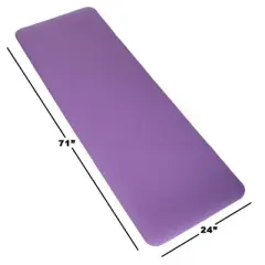 Extra Thick Yoga Mat - 0.5-Inch-Thick Non-Slip Foam Workout Mat for Fitness, Pilates, and Floor Exercises with Carrying Strap by Wakeman (Purple)