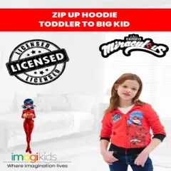 Miraculous Ladybug Girls Zip Up Hoodie Toddler 