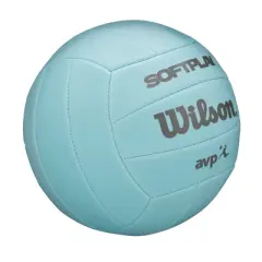 Wilson AVP Soft Play Volleyball - Blue: Synthetic Leather, Butyl Bladder