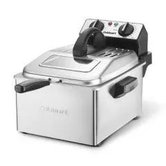 Cuisinart 4qt Deep Fryer - Stainless Steel - CDF-200P1: Electric Oil Fryer, 1800W, Silver, Includes Fry Basket