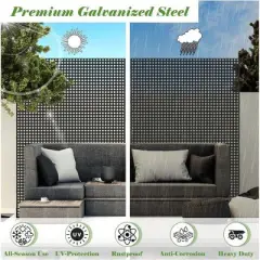 PAGED Metal Balcony Privacy Screens Outdoor and Panels with Free Standing, Freestanding Outdoor Privacy Screen, Privacy Fence Screen