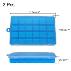 Unique Bargains Silicone Easy Release Ice Cube Trays with Lids