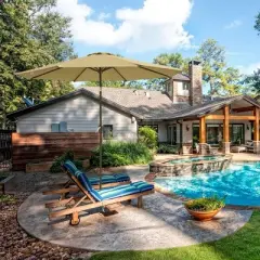 Yescom 9ft UV50+ Fade Resistant New OLEFIN Outdoor Patio Umbrella 8 Rib Crank Tilt Beach Market Table Water Repellent Brown