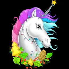 Men's Design By Humans Christmas unicorn By NikKor Tank Top