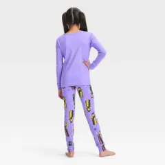 Girls' Hocus Pocus Halloween 2pc Long Sleeve Pajama Set - Purple