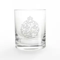 Creative Products Holly Jolly Christmas Script 11 oz. Whiskey Glass