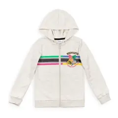 Harry Potter Gryffindor Hufflepuff Girls Zip Up French Terry Hoodie T-Shirt & Leggings 3 Pc Outfit Set Toddler to Big Kid 