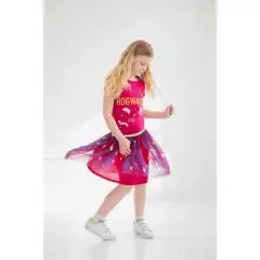 Harry Potter Hogwarts 3 Piece Outfit Set: T-Shirt Skirt Headband 