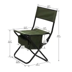 Sevobal Outdoor Portable Chairs 3PCS Folding Table and Chair Set with Storage Bag for Patio Garden Backyard, Multicolored, 27.56"*27.56"*27.56"