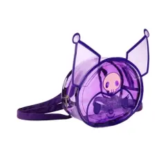 Kuromi Character Head Clear Purple PVC 12&rdquo; Mini Backpack