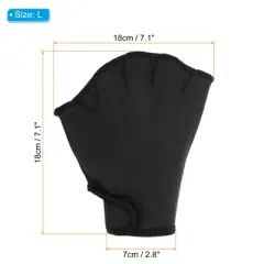 Unique Bargains Swimming Diving Resistance Webbed Training Aquatic Gloves 1 Pair