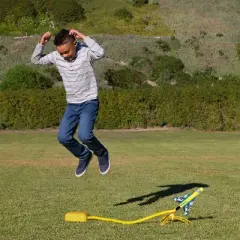 Stomp Rocket Aerodynamic Stunt Planes with Adjustable Launcher