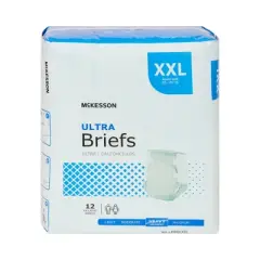 McKesson Ultra Adult Incontinence Brief XXL Heavy Absorbency Contoured, BRULXXL, Heavy