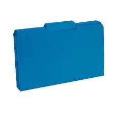 Staples Colored Top-Tab File Folders 3 Tab Blue Legal Size 100/Pack TR224568