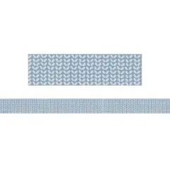 Teacher Created Resources&reg; Classroom Cottage Blue Petals Straight Border Trim, 35 Feet Per Pack, 6 Packs