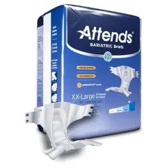 Attends Bariatric Incontinence Disposable Briefs, Multiple Sizes, SecureGrip Tab Closure, Ultimate Absorbency Core and Leakage Protection