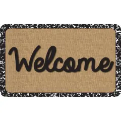 Ashley Productions&reg; The Original Fun Mat&trade;, Welcome Mat, 18" x 30", Burlap Composition Welcome