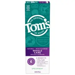 Tom's of Maine Whole Care Anti-cavity Toothpaste Spearmint - 4oz/3pk