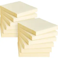 Business Source Yellow Repostionable Adhesive Notes