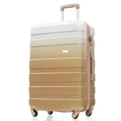 Gulches ABS Hardshell Luggage Set - Lightweight 3-Piece Spinner Suitcases with TSA Lock - Tan - 20", 24", 28"