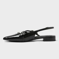 Women's Twiggy Multi Buckle Mini Heel Flats with Memory Foam Insole - A New Day&trade;