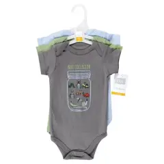 Hudson Baby Unisex Baby Cotton Bodysuits, Bugs 3-Pack