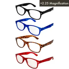 4 Pairs of Global Vision Eyewear Foldable Bifocal Reading Glasses with Clear, Clear, Clear, Clear Lenses