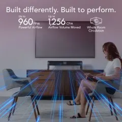 Vornado Airbar 4 35" Tower Fan and Horizontal Air Circulator with Remote Control