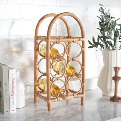 Lyza Rattan Bottle Rack - STG1800 - Natural - Safavieh
