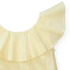 Hope & Henry Girls' Ruffle Top with Bow, Infant