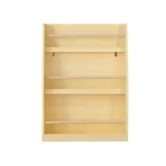 TopComfy Decorative Bookshelf Kids Book Rack with Tiered Shelves for Toddler Reading Corner, Brown, 22.83"*7.09"*31.5"