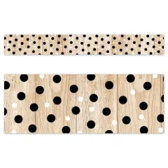 Creative Teaching Press&reg; Core Decor Polka Dots on Wood EZ Border, 48 Feet Per Pack, 3 Packs