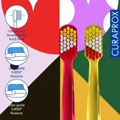 Curaprox CS 5460 Power Smile Edition, Ultra Soft Toothbrush for Gentle and Powerful Daily Cleaning, 2 pcs
