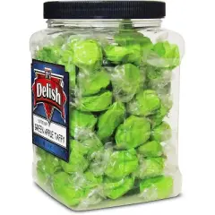 Green Apple Taffy by It's Delish, 18 Oz Jumbo Reusable Container