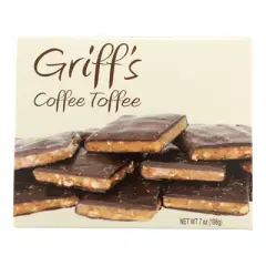 Griff's Coffee Toffee Pecan Chocolate Toffee - Case of 6/7 oz